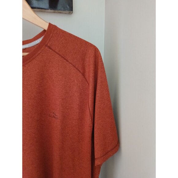 L.L. Bean Access Trail Tee Shirt Size 3XLT Tall Orange S/S Lightweight Outdoor - Picture 3 of 8